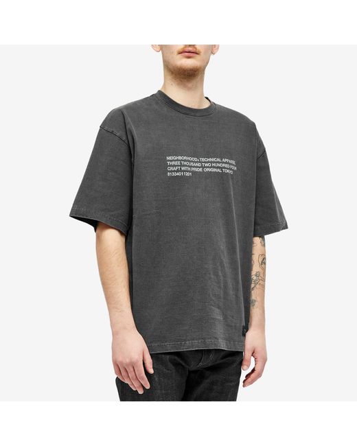 Neighborhood Gray Pigment Dyed T-Shirt for men