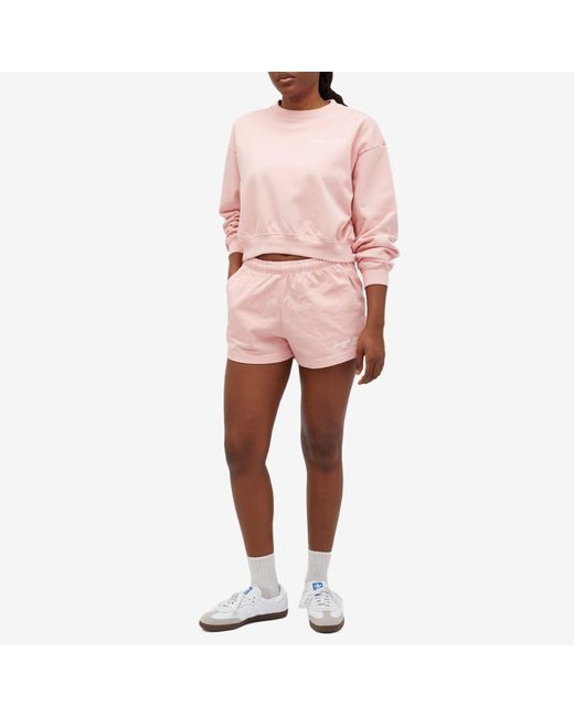 Sporty & Rich Pink Syracuse Cropped Crew Sweat