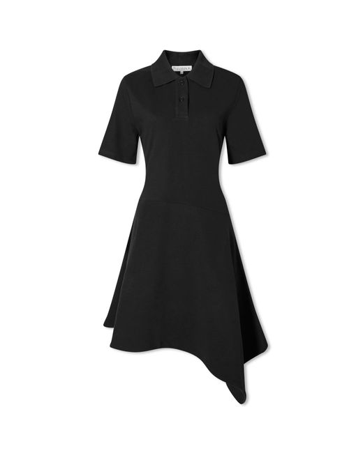 J.W. Anderson Black Asymmetric Polo Dress