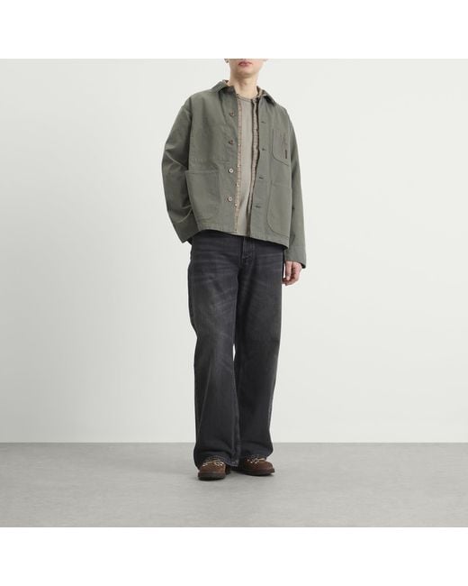 Nudie Jeans Gray Loud Larry Wide Leg Jeans for men