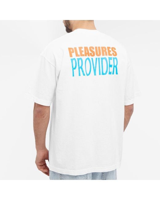 Pleasures White X N.E.R.D Provider T-Shirt for men