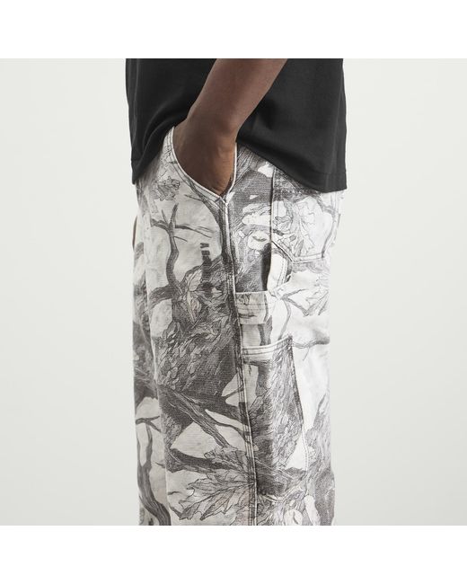 A Bathing Ape Gray Tree Edge Camo Work Pants for men
