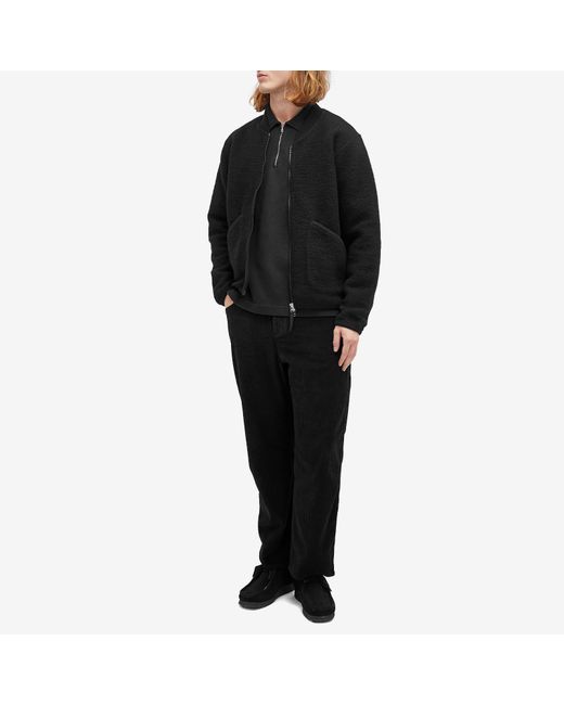 Folk Black Barrel Leg Pants for men