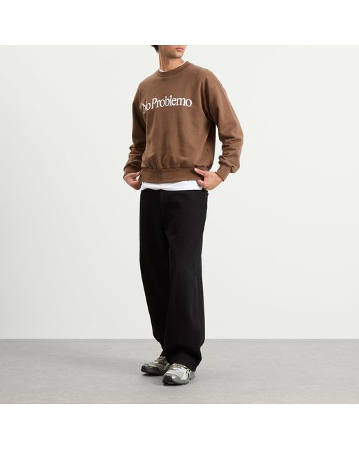 No Problemo Brown Sweatshirt for men