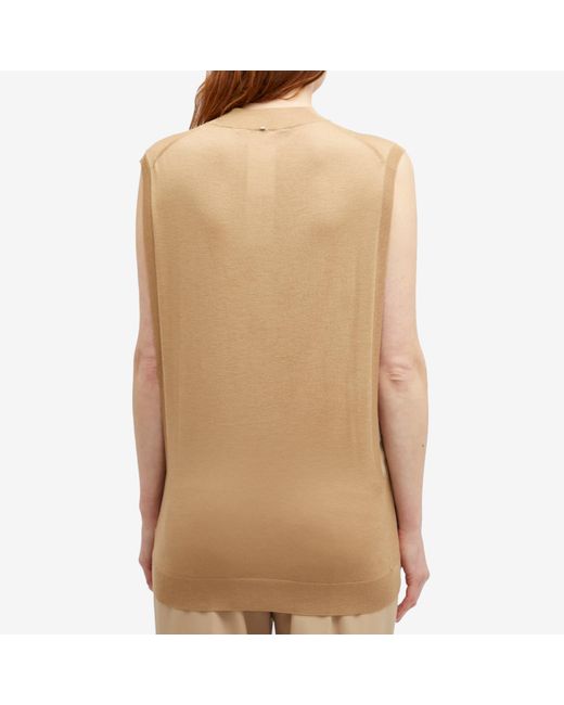 Sportmax Natural Odissea Sleeveless Knitted Top