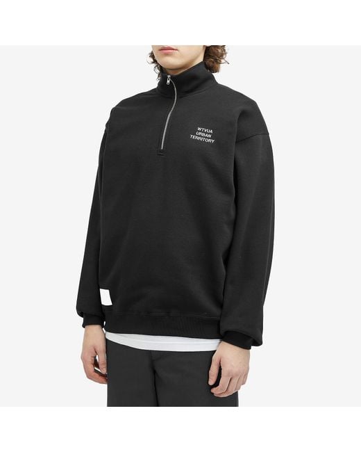 WTAPS ダブルタップス / 20 Embroidered Half Zip Sweat WTAPS 20 Embroidered Half Zip Sweat in Black for Men | Lyst