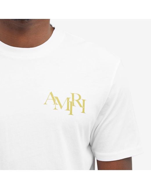 Amiri White Champagne T-Shirt for men