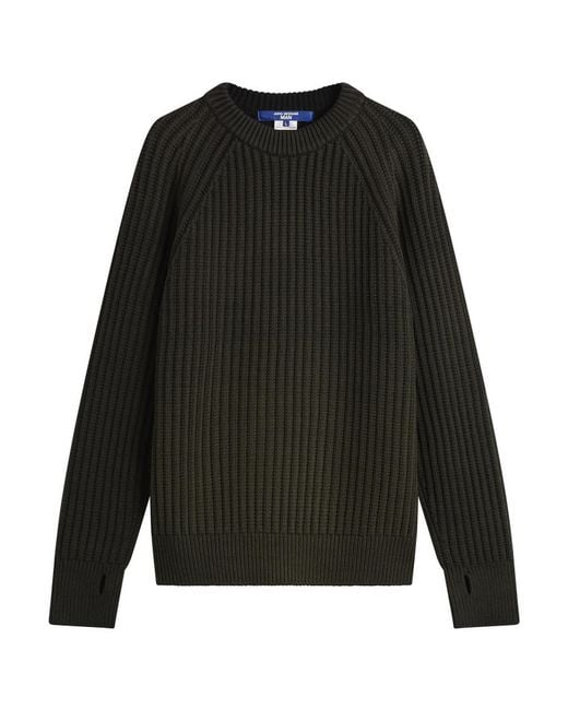 Junya Watanabe Black Double Sided Ribbed Knit for men