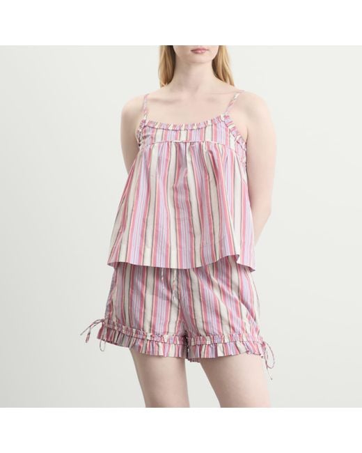 Damson Madder Pink Mafalda Ruffle Neck Top