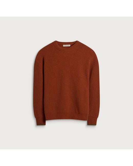 FRIZMWORKS Brown Patch Round Pullover Knit for men