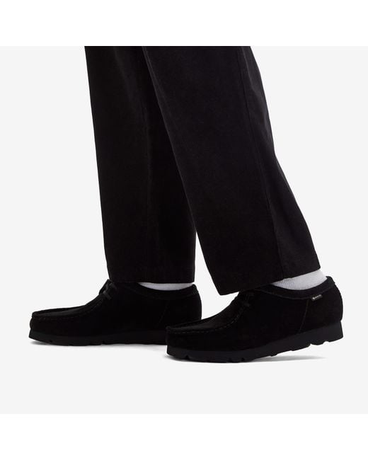 Clarks Wallabee Gore-Tex Suede in Black for Men | Lyst