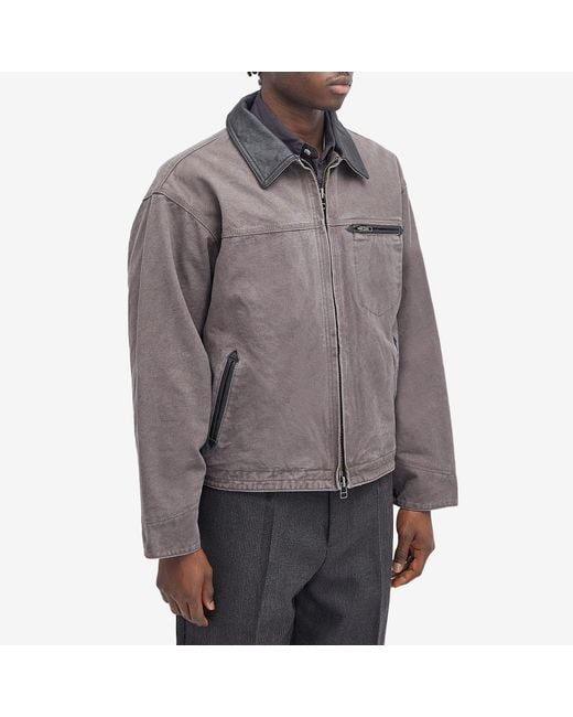 FRIZMWORKS Gray Heavy Canvas Work Jacket for men