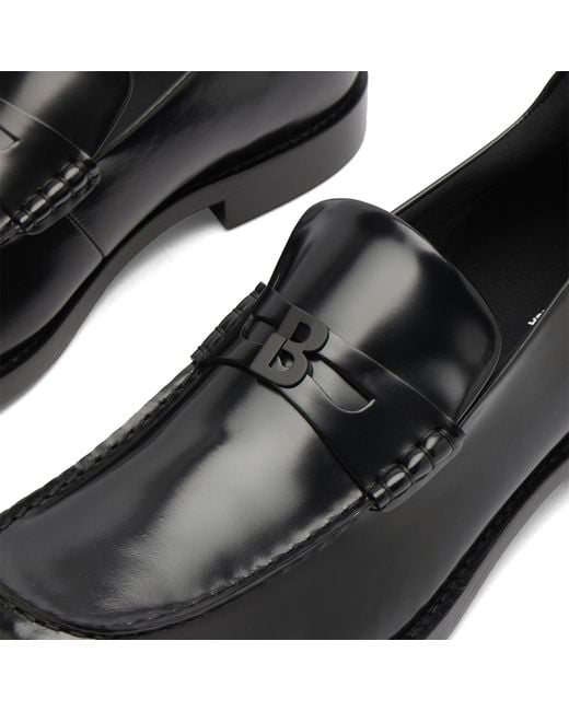 Balenciaga Black Leather Loafer for men