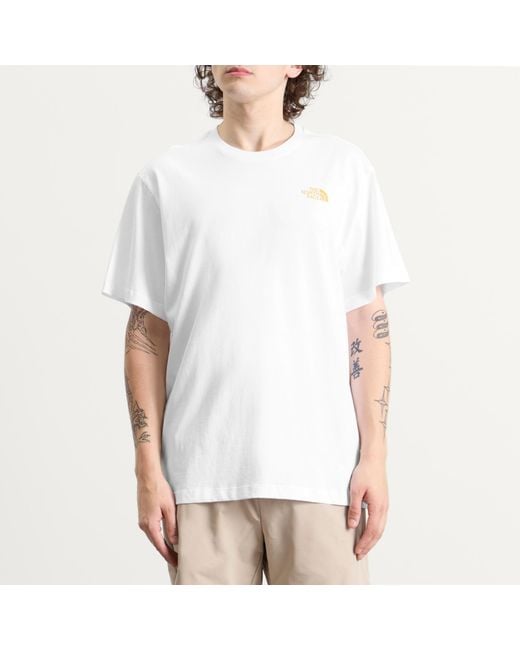 The North Face White Pitch A Tent Relaxed T-Shirt for men