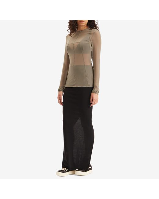 Rick Owens Natural Lido Long Sleeve Top