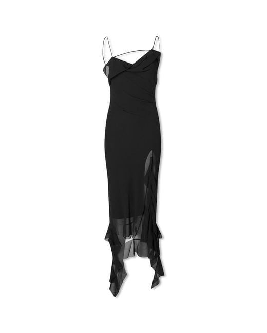 Acne Black Delouise Chiffon Dress