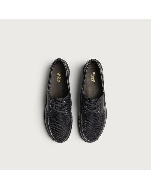G.H.BASS Black Mallorie 4 Eye Loafers