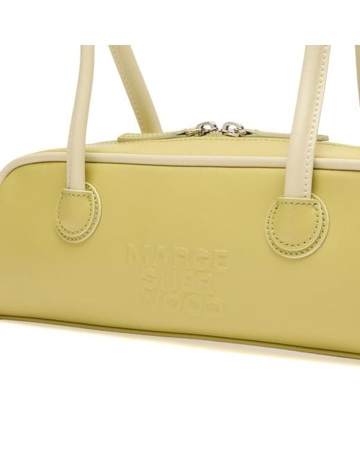 MARGE SHERWOOD Yellow Soft Piping Mini Soft Boston Ew Bag