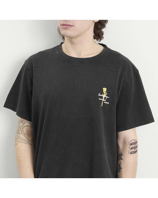 Second/Layer Black Second Layer Baby Baggy Rose T-Shirt for men