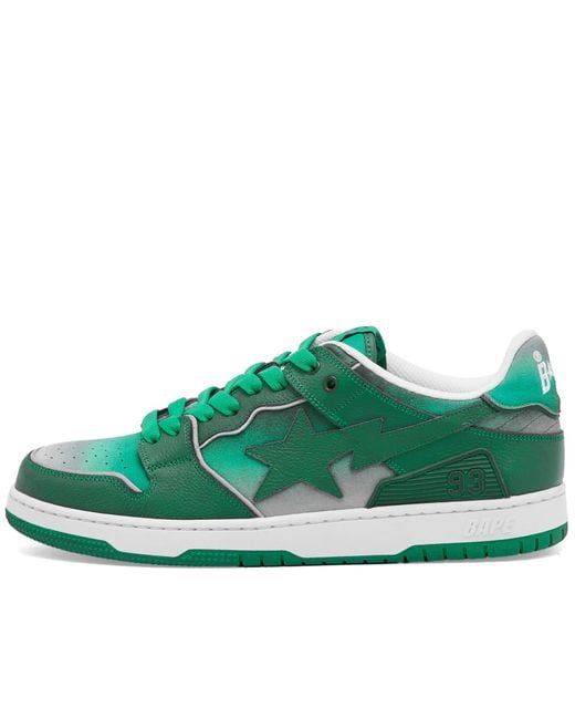 A Bathing Ape Green Bape Sk8 Sta #4 Sneaker for men