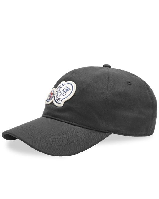 Moncler Black Double Logo Cap for men