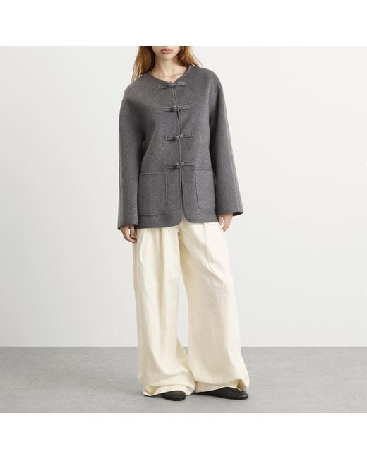 Rohe Gray Mandarin Closure Double-Faced Jacket