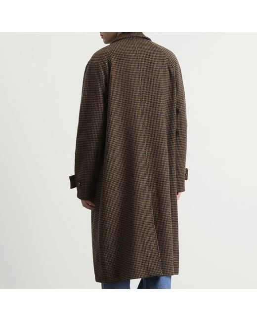Forét Brown Pine Wool Coat for men