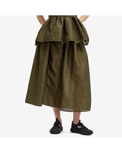 Cecilie Bahnsen Fabiola Skirt in Green | Lyst UK
