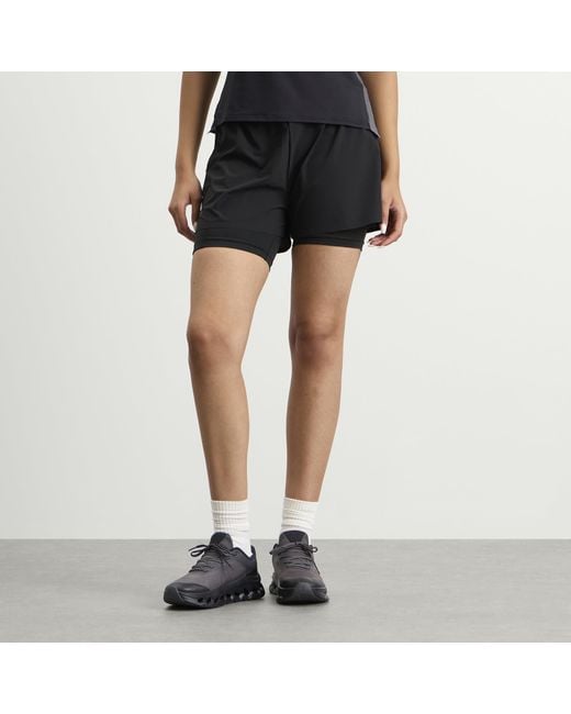 On Shoes Black 3" Performance 2/1 Shorts