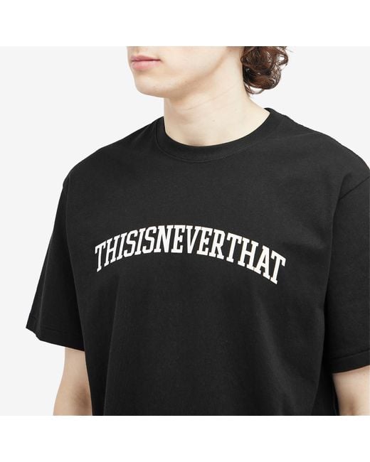 Thisisneverthat Black Arch-Logo T-Shirt for men
