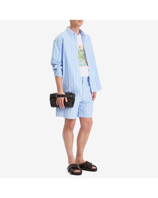 Jacquemus Blue Stripe Shorts for men