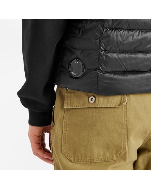 C P Company Black D.D. Shell Lens Down Vest for men