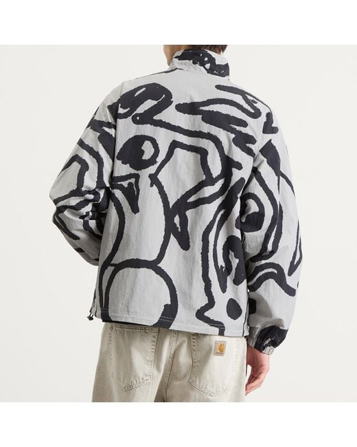 by Parra Brown Freak Scene Reversible Track Top for men
