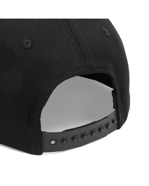 Randy's Garments Black 5 Panel Logo Snapback Cap for men