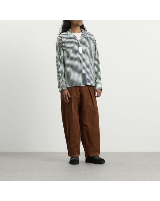 STORY mfg. Blue Check Pa Shirt