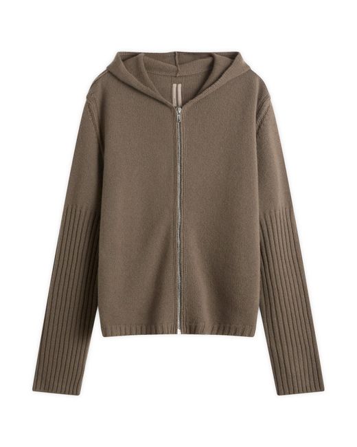 Rick Owens Green Knit Zip Through for men