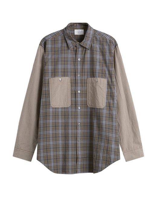 Unlikely Dry Goods Gray 2-Tone Work Shirt for men