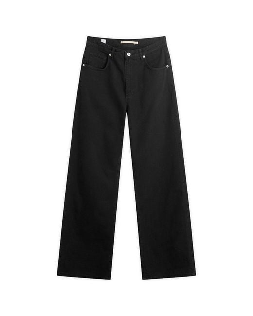 Norse Projects Black Korshavn Relaxed Twill 5 Pocket Trousers for men