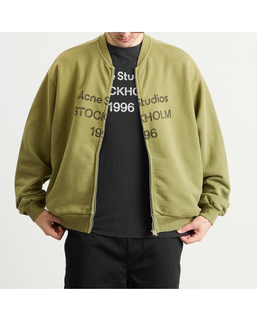 Acne Green Fiah U Zip 1996 Bomber Jacket for men