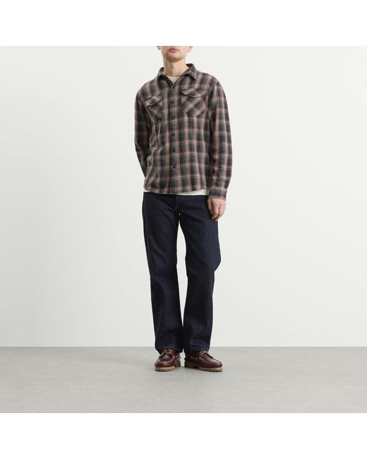 RRL Gray Jasper Check Shirt for men