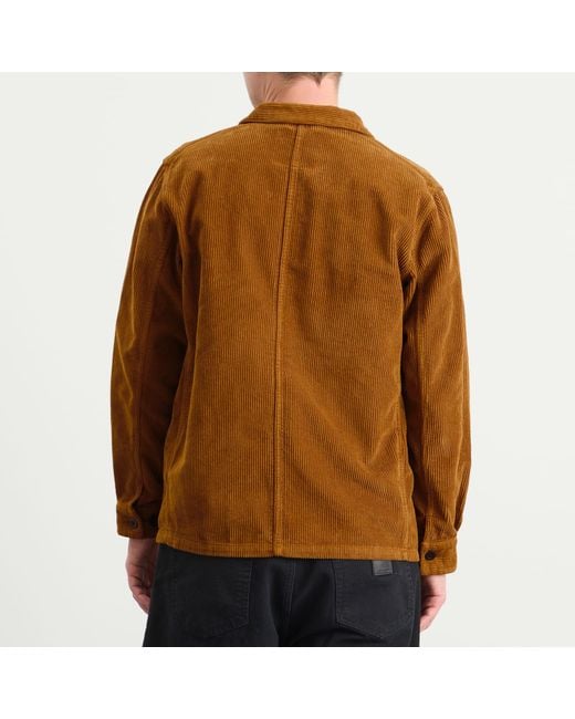 Portuguese Flannel Brown Labura Corduroy Chore Jacket for men