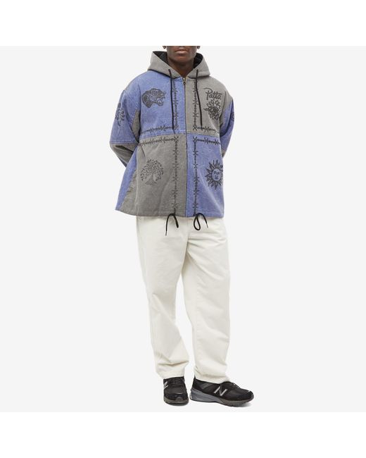PATTA Symbols Zip Hoodie in Blue for Men | Lyst UK