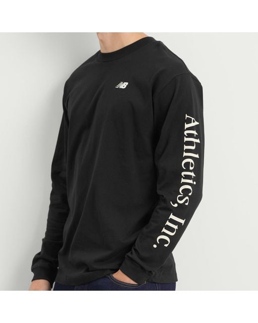 New Balance Black Athletics Classic Long Sleeve for men