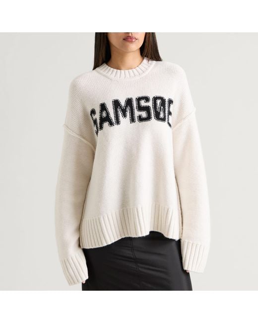 Samsøe & Samsøe White Sakeiku Samsøe Sweater