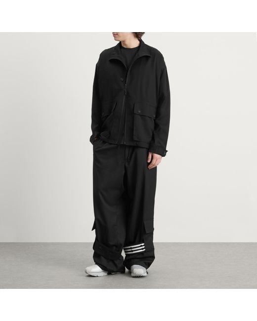 Y-3 Black Three Stripe Cargo Pant for men