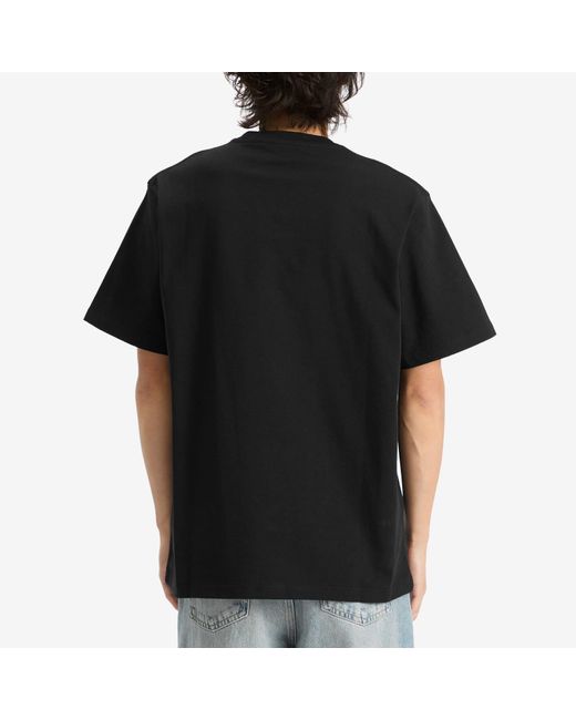 J.W. Anderson Black Jersey Anchor Embroidery T-Shirt for men