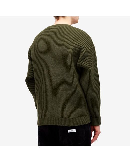 WTAPS 06 Heavy Ribbed Knit Sweater in Green for Men | Lyst Australia