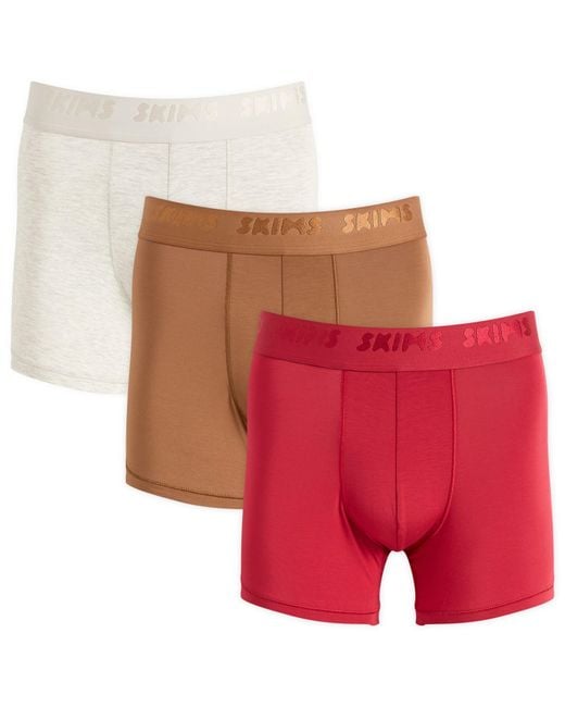Skims White 3” Boxer Brief 3-Pack for men