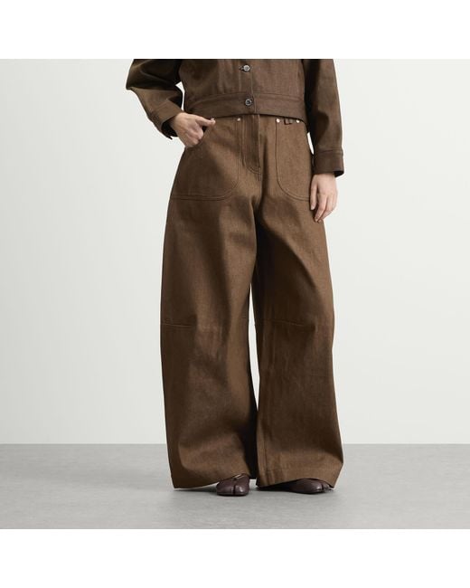 Simone Rocha Brown Wide Leg Utility Curve Jeans