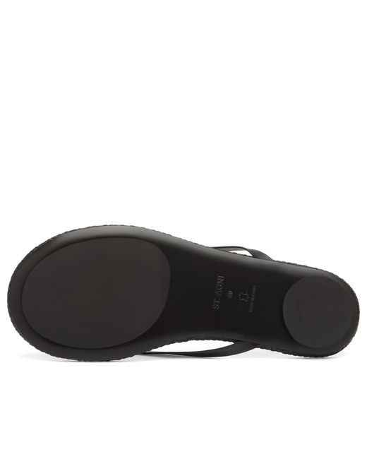 St. Agni Black Woven Flip Flop